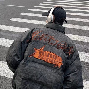 【于适同款】BONELESS复古美式羽绒棉服男女宽松潮流棉衣秋冬加厚