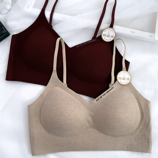 磨毛保暖亲肤舒适内衣女细肩带提拉聚拢无钢圈薄款 固定杯文胸5028
