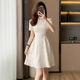 名媛小香风小个子短款 A字裙女夏季 新款 法式 新中式 改良旗袍连衣裙