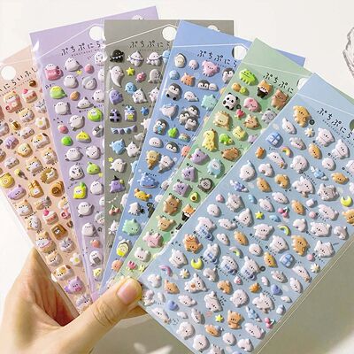 Kawaii Animals 3D Puffy Stickers Cute Cartoon Scrapbooking S