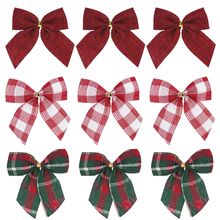 20/10Pcs Mini Christmas Bows Xmas Tree Hanging Ornament DIY