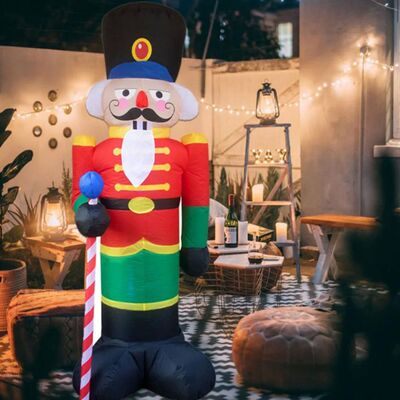 2.4M Inflatable Nutcracker Soldier Outdoors Christmas Decora