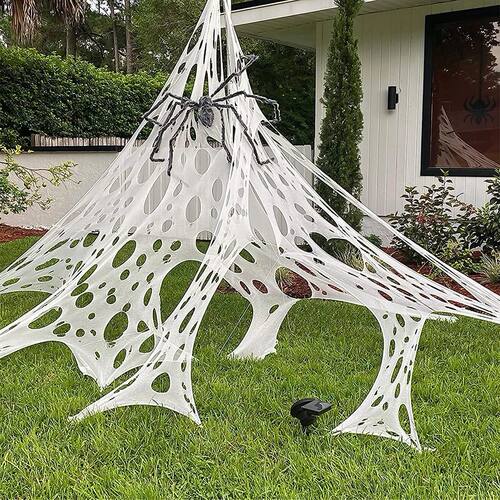 1Set 2/4m Halloween Decorations Spider Web Giant Stretchy Ne