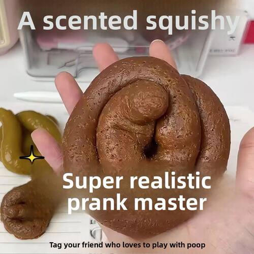 Simulation Prank Poop Soft Rubber Toy, Squishy Stress-Relief