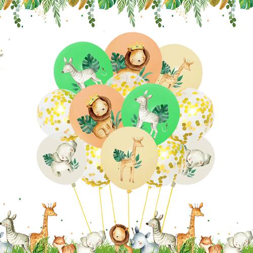 Jungle Animal Birthday Party Latex Ballons Wild Animal Safar