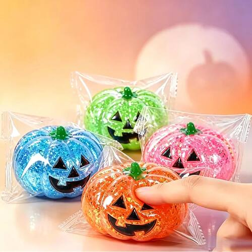 4 Kinds Pumpkin Squishy Fidget Toys Stress Relief Halloween