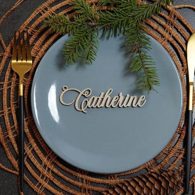 Personalized Christmas Stocking Tags Name Tags Wooden Holida