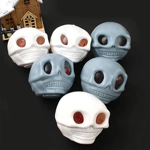 1PC Skull Squeezing Ball Halloween Pinching Music Squeezing