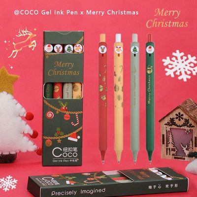 Kawaii Chrismas Gel Pen Cute Cartoon Christmas Tree Reindeer