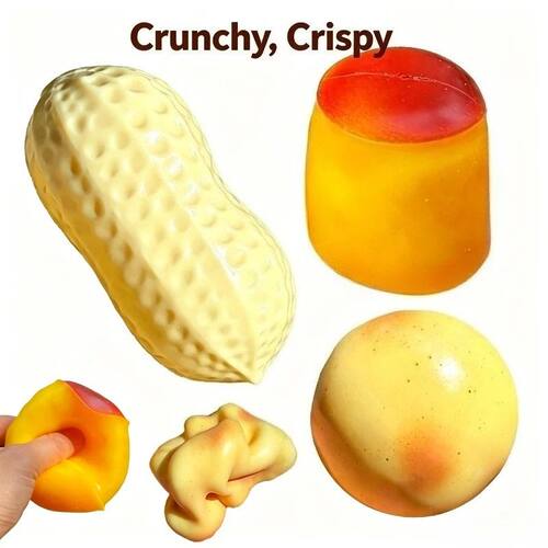 Crunchy Caramel Pudding Stress Ball Squishy Toy Crispy Peanu