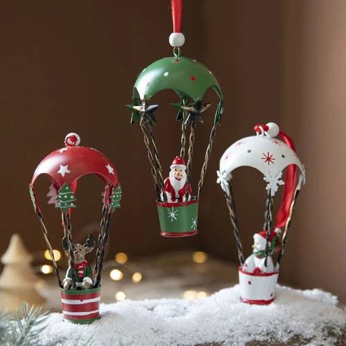 Christmas Hot Air Balloon Parachute Pendant Creative Christm