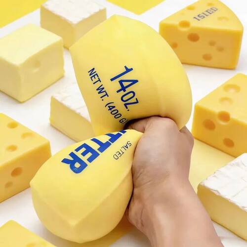 14/23CM Butter Stick Fidget Toys Squishy Elastic Cheese Stic