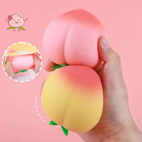 Soft Peach Fruit Squishy Toy – Slow Rising Stress Relief fo