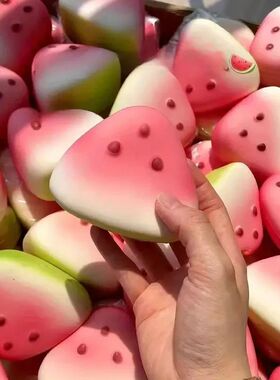 Anti-stress Squishy Watermelon Decompression Toy Soft Ice Sk