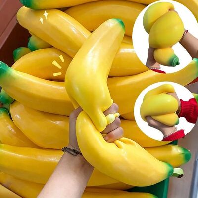 Giant Banana Squishy Toy Fake Banana Squeeze Toy Squishy Str