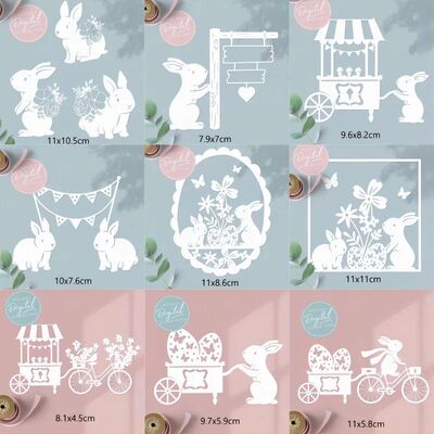 Piggy Craft metal cutting dies cut die mold Easter Bunny ser