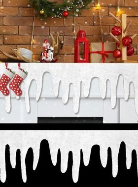 1pc 120x36cm Christmas Fake Snow Blanket Icicle Snow Firepla