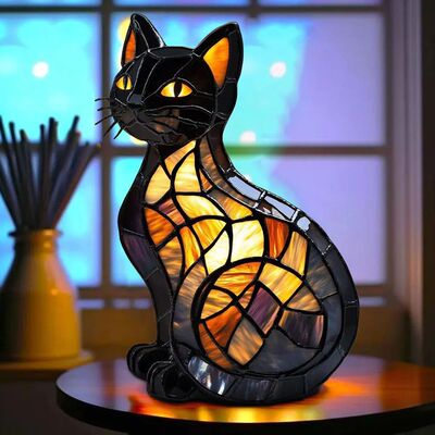 3D Bedroom Nightstand Lamps Animal Cat Led Table Lamp Creati