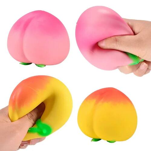 Peach Squishy Stress Ball Mustbuy Needoh Nice Cube Cheese Sq