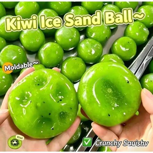 Popular Kiwi Slushie Squishy Toy Crunchy Sandy Sound Slow Re