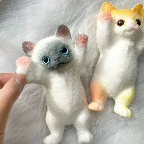 13CM Cute Taba Squishy Cat Fluffy Sticky Realistic Cat Stres