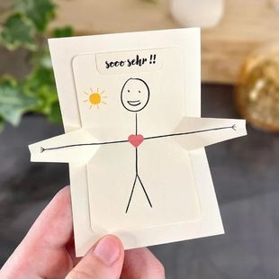 3D Popup Greeting Hug Card Valentines Day Birthday Funny Lov