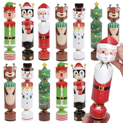 12/24Pcs Christmas Candy Box Cartoon Chocolate Gift Packagin