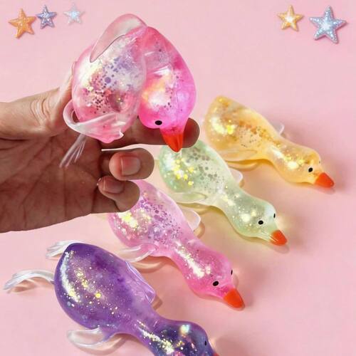 Funny Gold Powder Pinch Music Cartoon Cute Duck Maltose Stre
