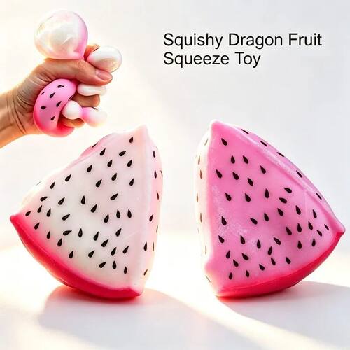 Simulated Color-changing Dragon Fruit Squishy Toy Fruit Hand