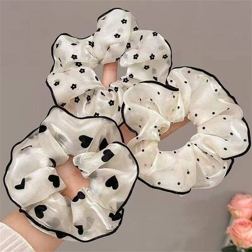 3Pcs/set Minimalist Sweet Fabric Hair Ties for Women Floral