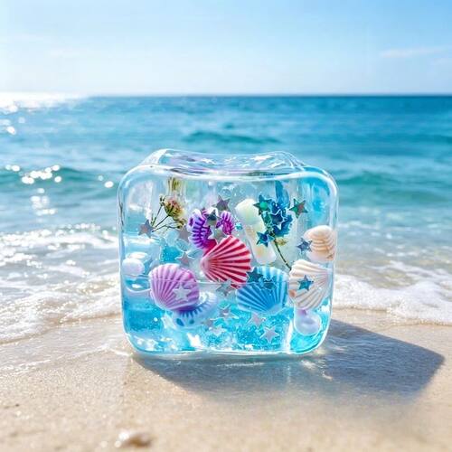 Ocean Style Embedded Shell Slow Rising Squishy Toy Sensory T