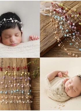 Newborn Photography Props  Baby Girl Headbands Pearl Hair Ac