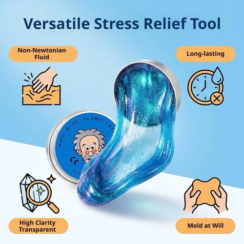 Reusable Putty Liquid Crystal Bouncy Slime Toy Set Kid Safe