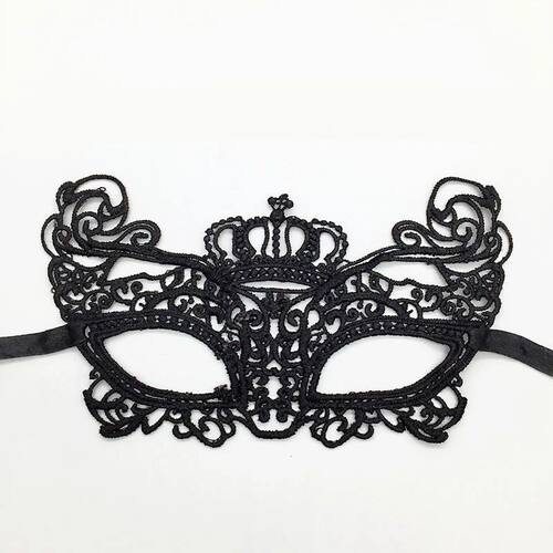 Black Color Unshaped Sexy Women's Lace Masquerade Mask for C