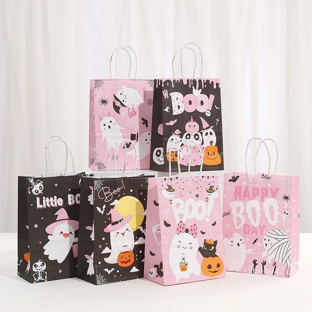 Kraft Paper Bag Halloween Packaging Bag Printed Cartoon Gift