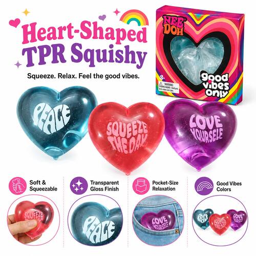 NeeDoh's hot new heart-shaped pinch toy,super soft, slow reb