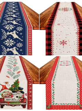 Christmas Decorative Table Runner Linen Durable Sturdy Table