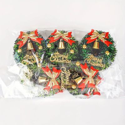 10pcs Mini Christmas Wreath Artificial Flower Garland Window