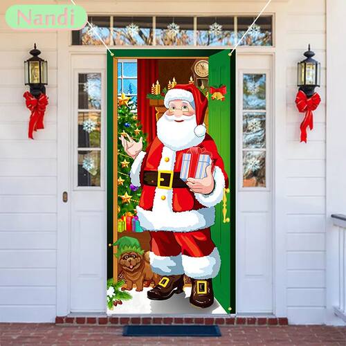 New Year Christmas Background Decoration Hanging Cloth Chris
