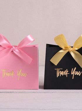 10 Pieces of Elegant Mini Gift Box/Gift Bag, with Gold Ribbo