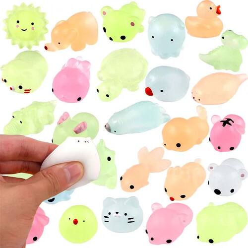 12pcs/lot Mini Cute Soft Squishy Fidget Toy Kawaii Mochi Cat