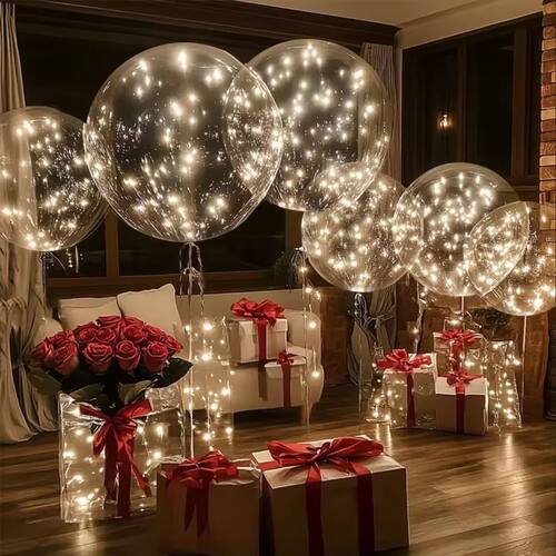 10pcs/set of LED transparent luminous balloons (excluding in