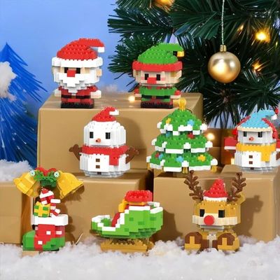 Christmas Gifts Building Block Series Santa Claus Reindeer P
