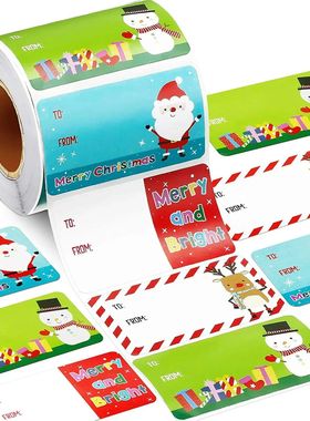 50-250pcs Merry Christmas Decorative stickers for Presents W