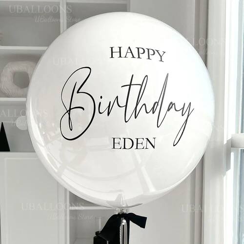 3pcs/set White Customized Balloon DIY Personalized Clear Tra