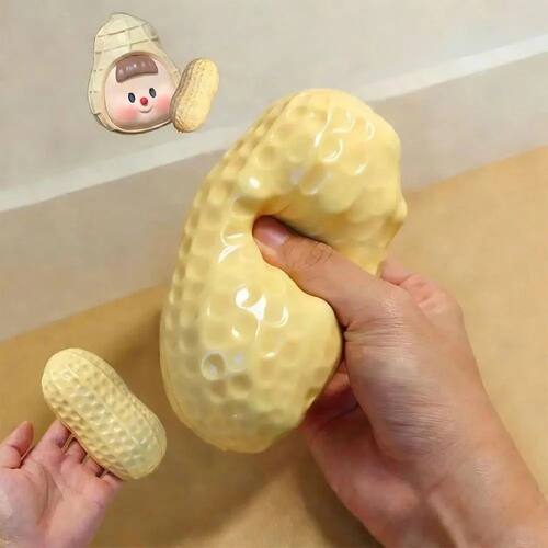 Peanut Stress Ball Crunchy Squeeze Ball Squishy Toy Buttery-