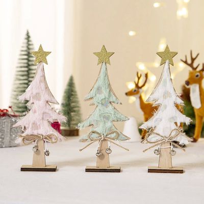 DIY Wooden Christmas Tree Ornaments Pink Xmas Trees Window D