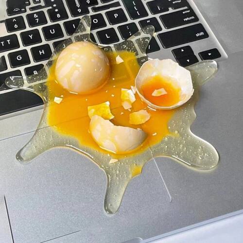 Funny Crushed Broken Egg Desk Cell Phone Holder Creative Par