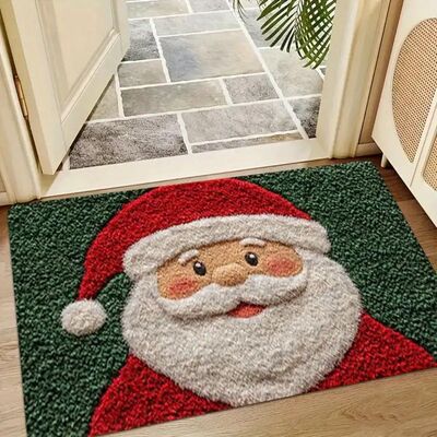 Water-absorbing Christmas Door Mat Gingerbread Man Pattern S