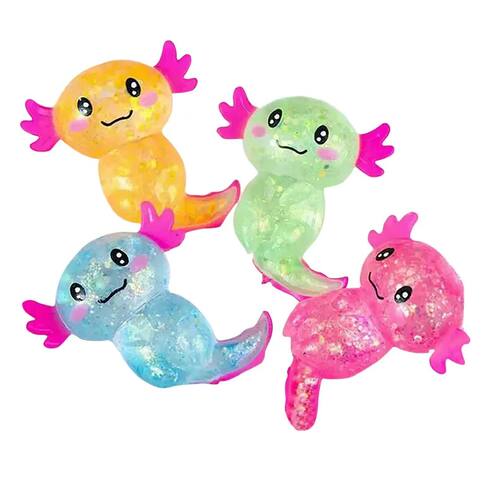 Glitter Malt Sugar Axolotl Squishy Toy Stress Relief Fidget